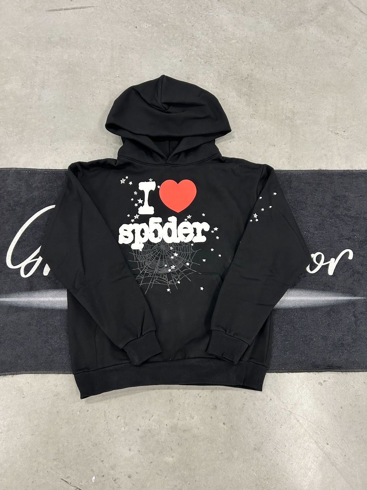 Sp5der "I heart" hoodie