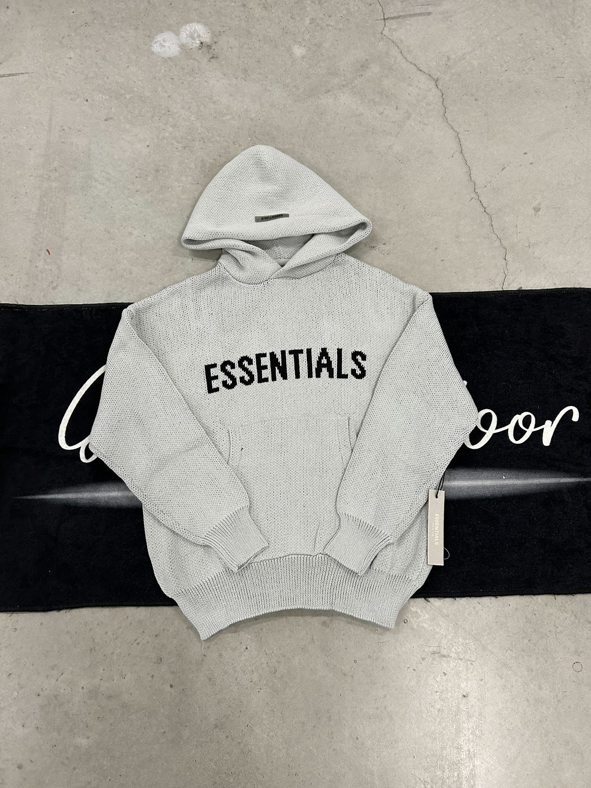 Essentials knit “oatmeal” hoodie