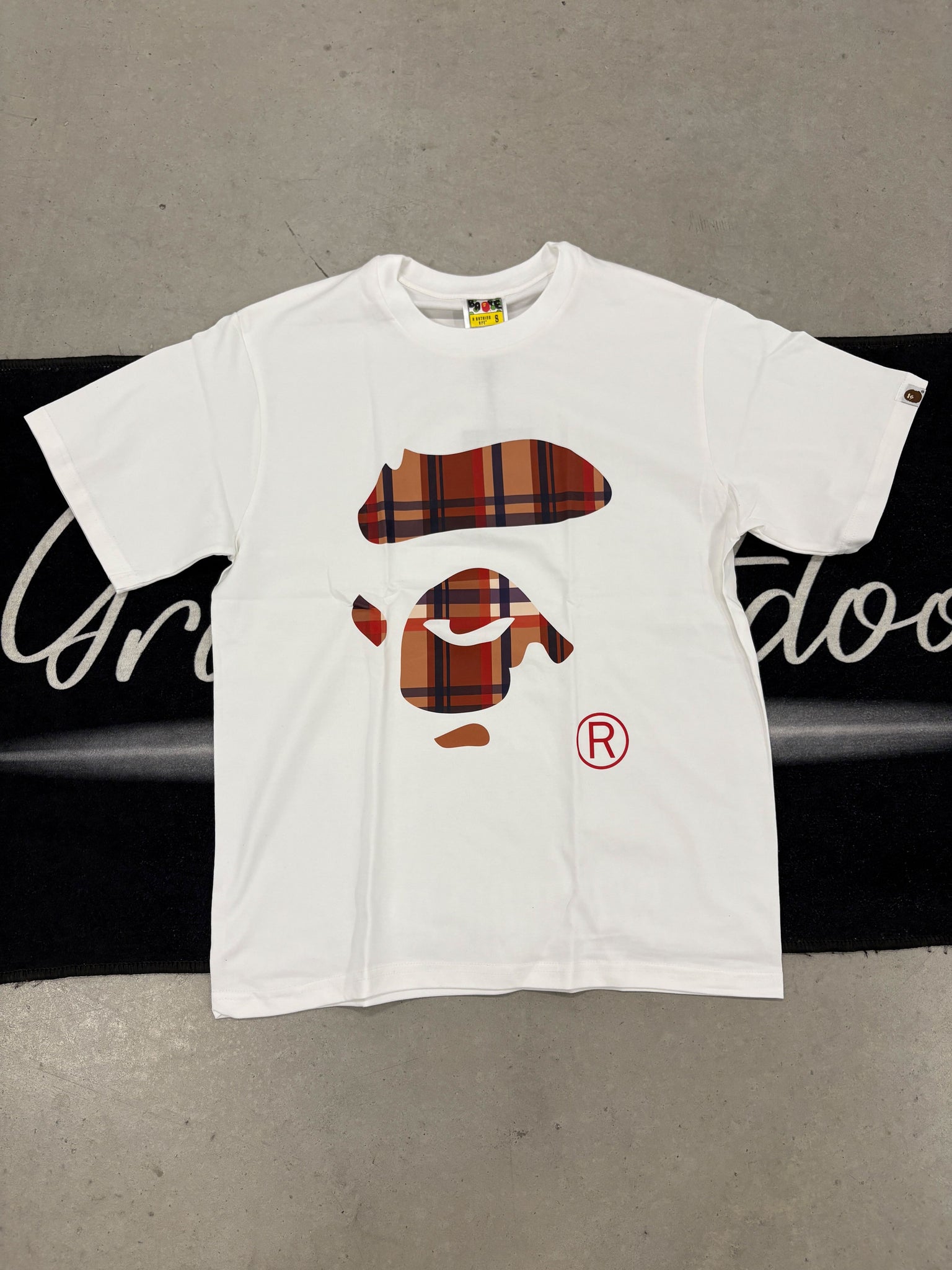 Bape “Burberry outline white” shirt
