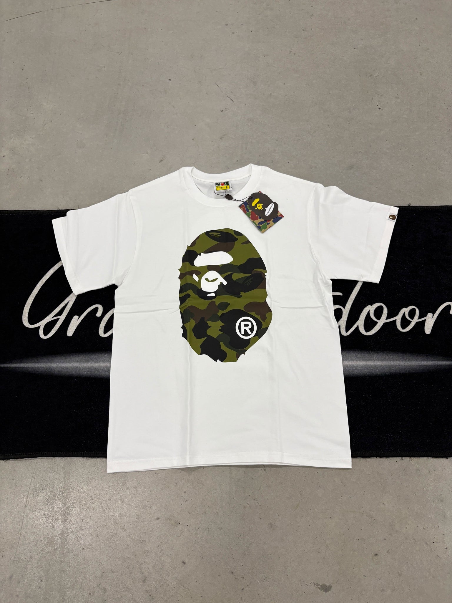 Bape "Green Camo White" shirt