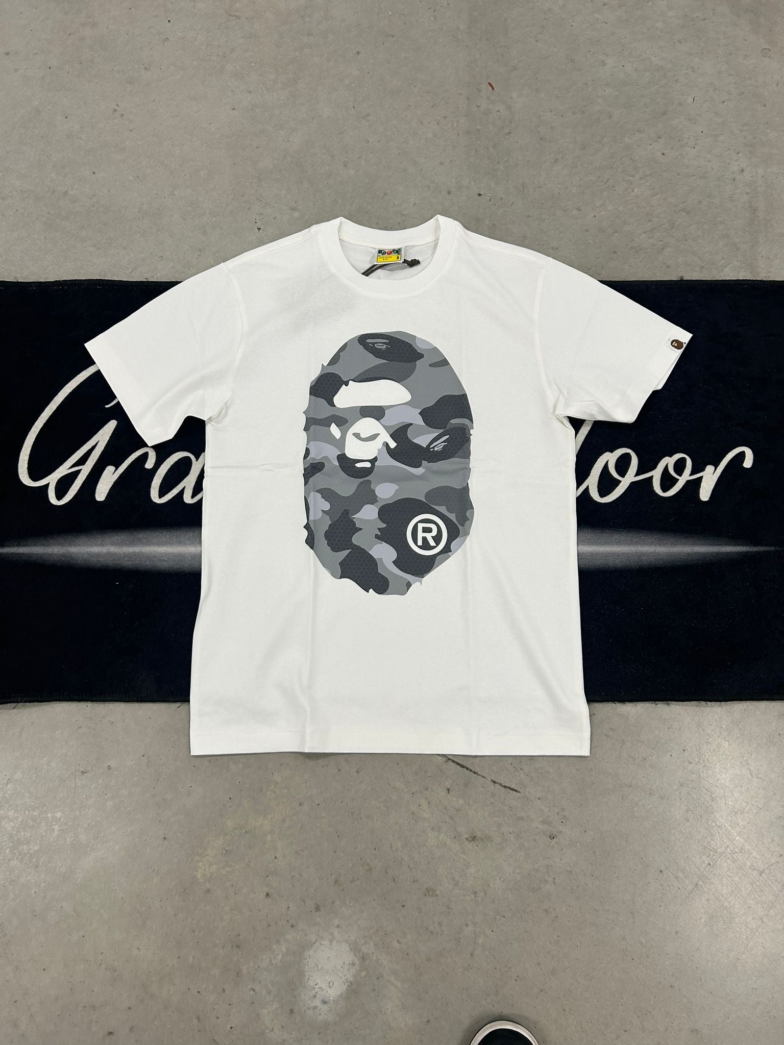 Bape "grey camo print" White Shirt