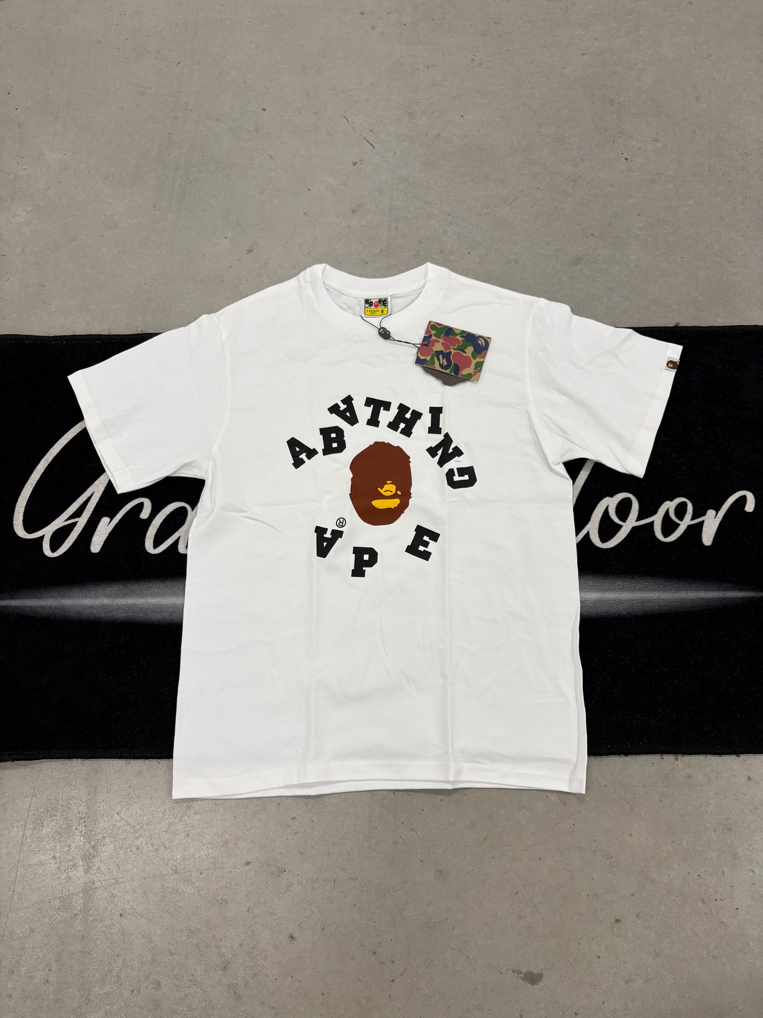 Bape "white scramble" shirt