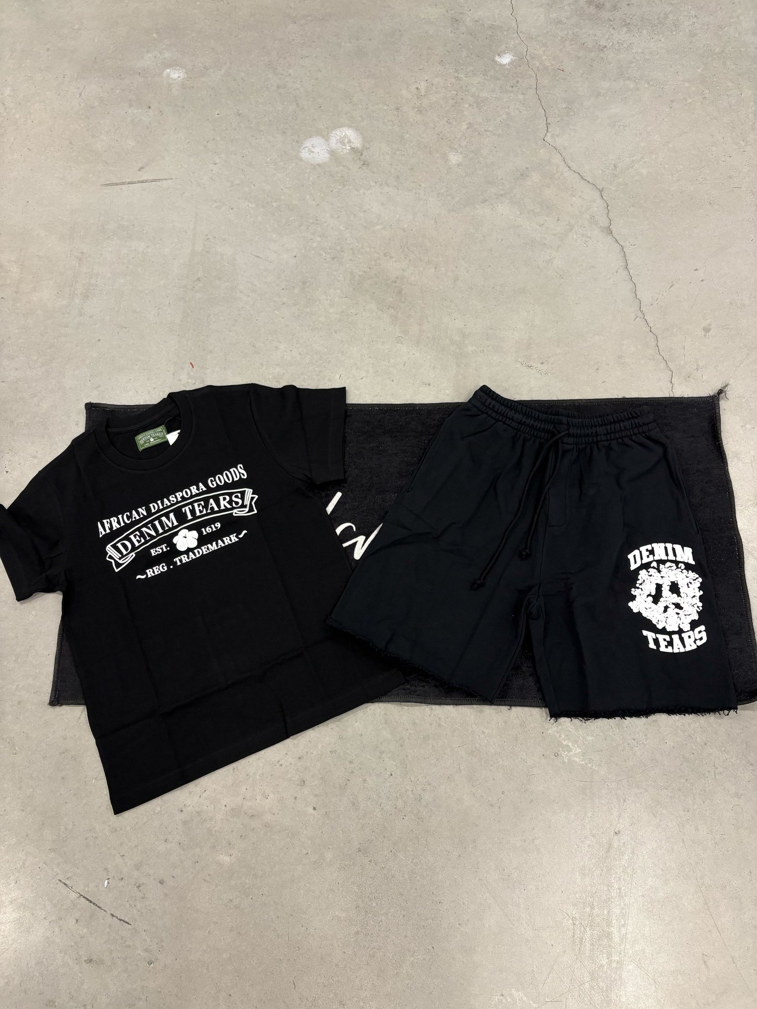 Denim Tears University Black Summer Set
