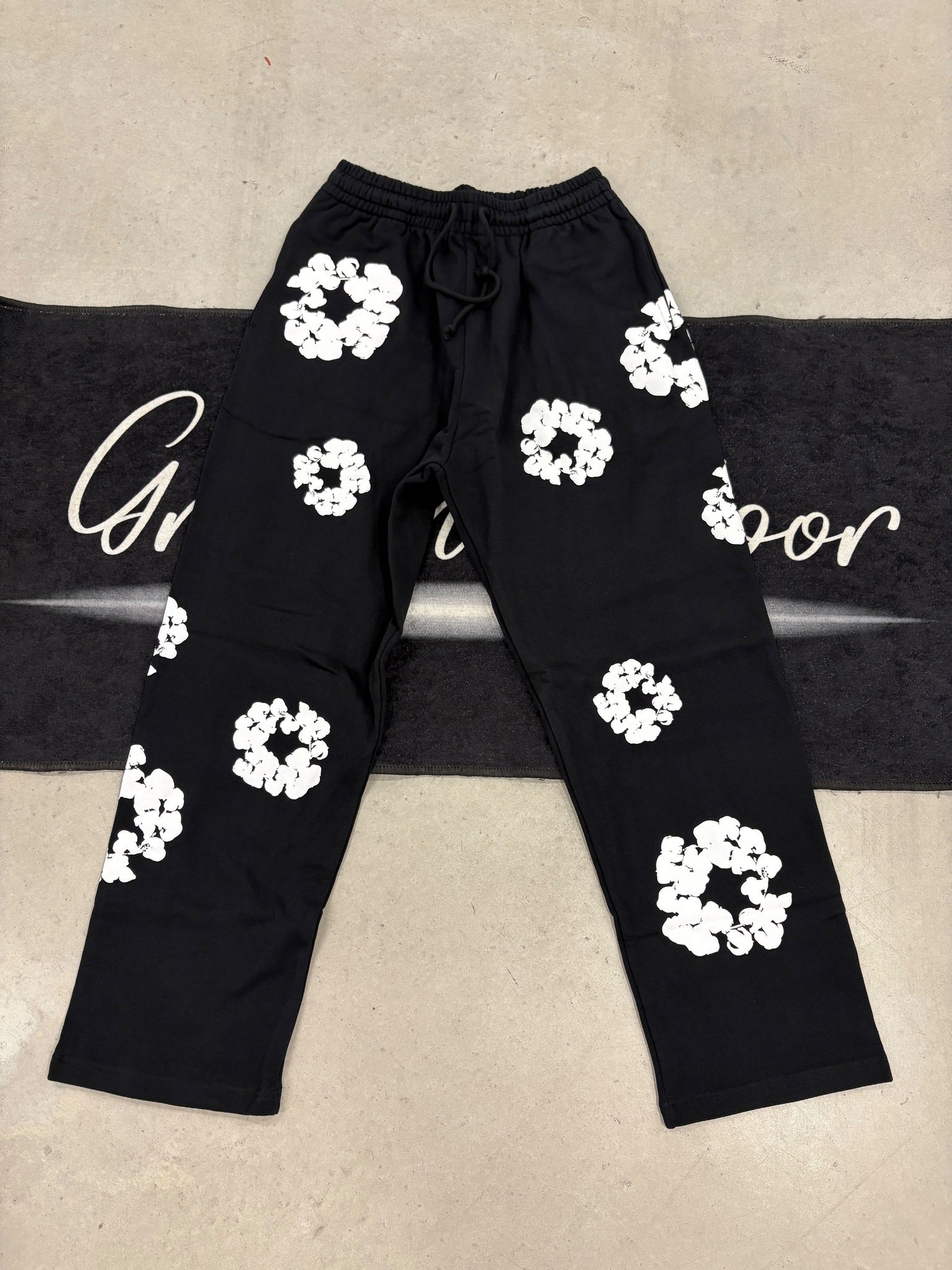 Denim Tears "black open-cut" pants