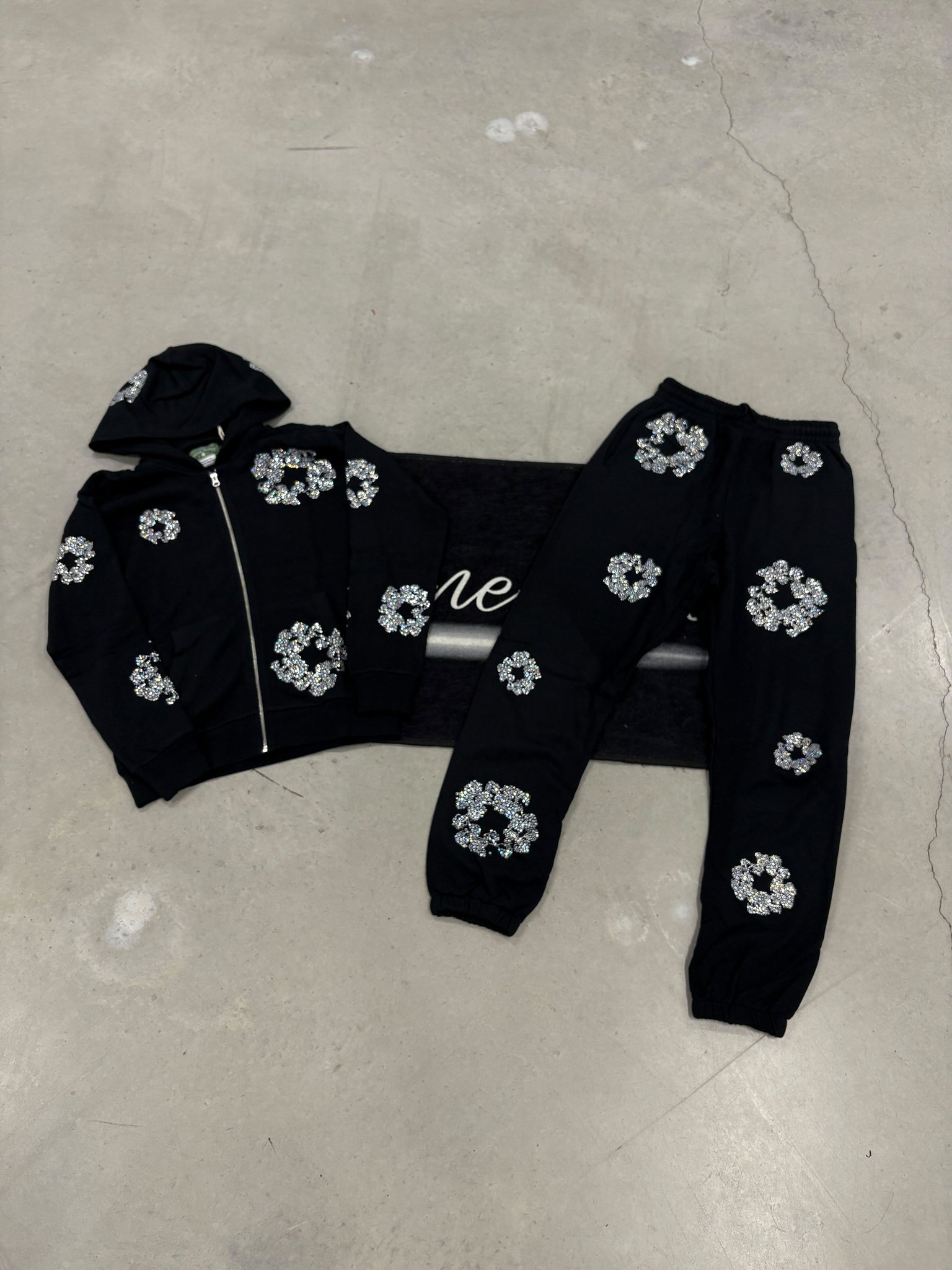 Denim Tears BLACK RHINESTONE Tracksuit