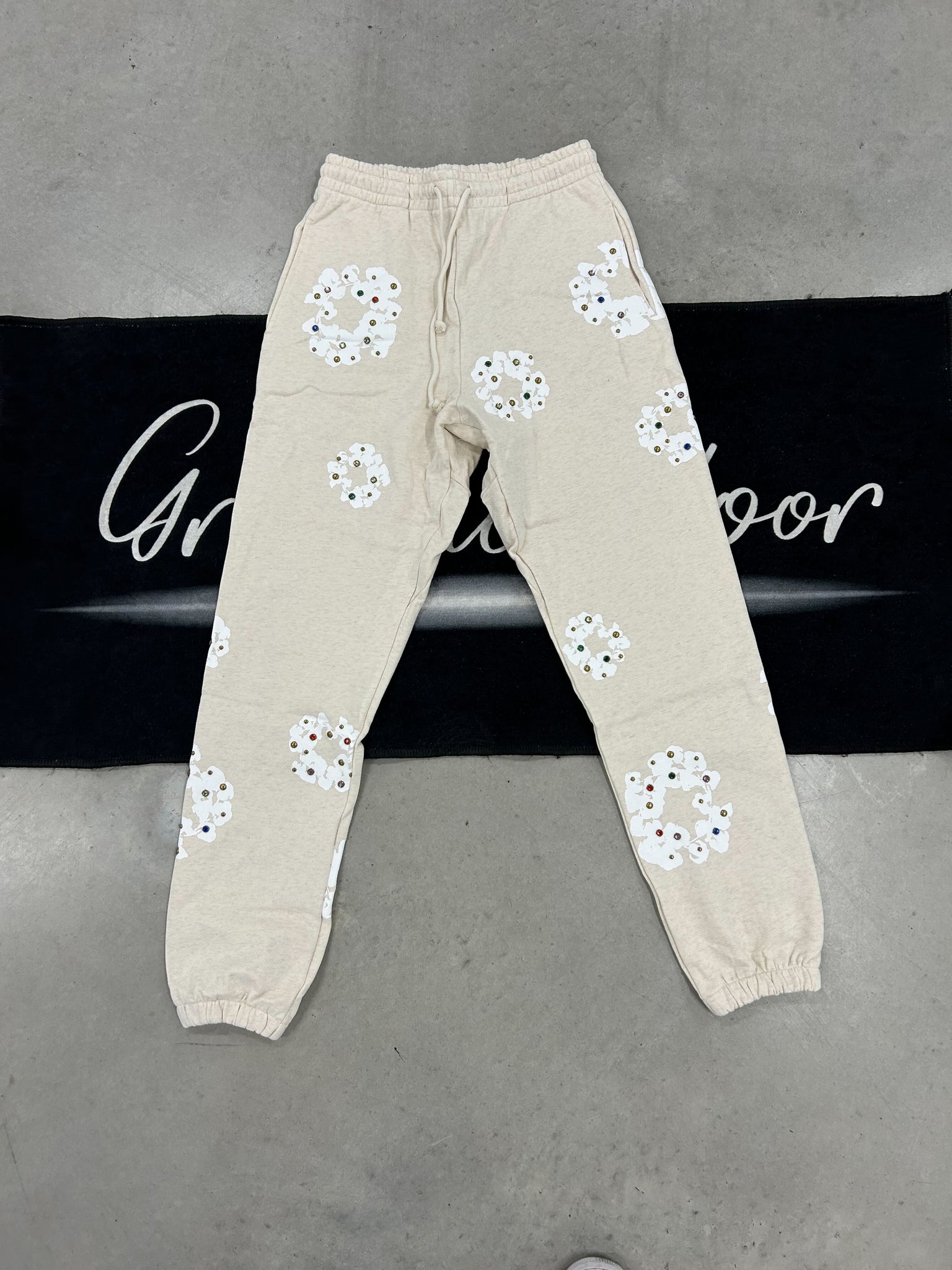 Denim Tears "Oatmeal Rhinestone" pants