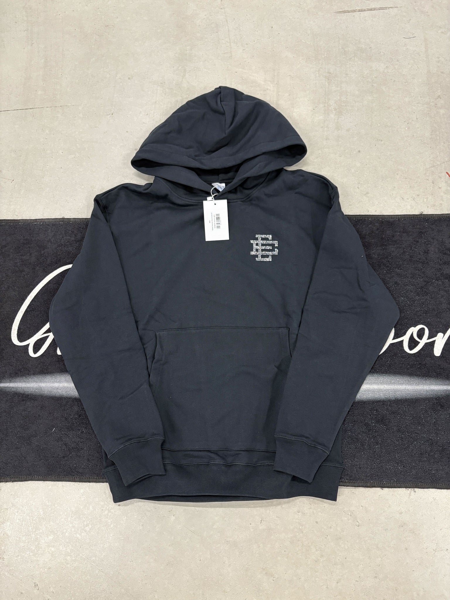 Eric Emmanuel "Black Rhinestone" hoodie