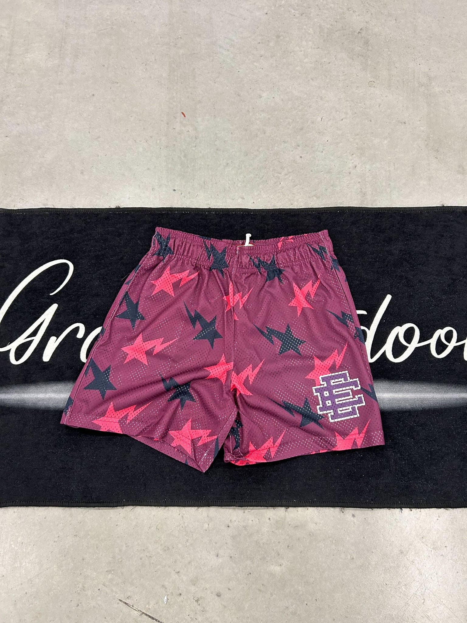 Eric Emmanuel "purple printed" shorts