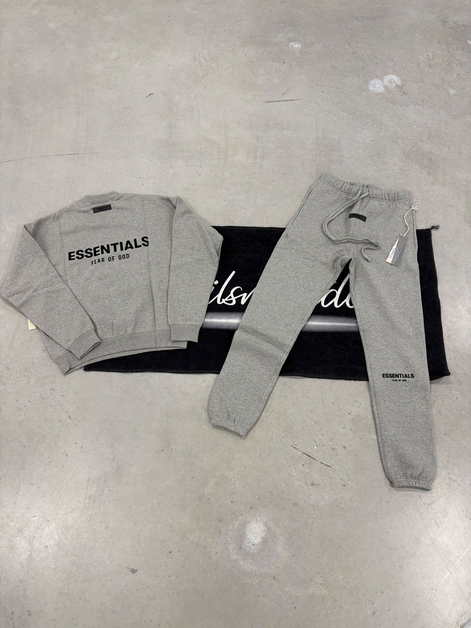 Essentials Dark Oatmeal Crewneck Tracksuit