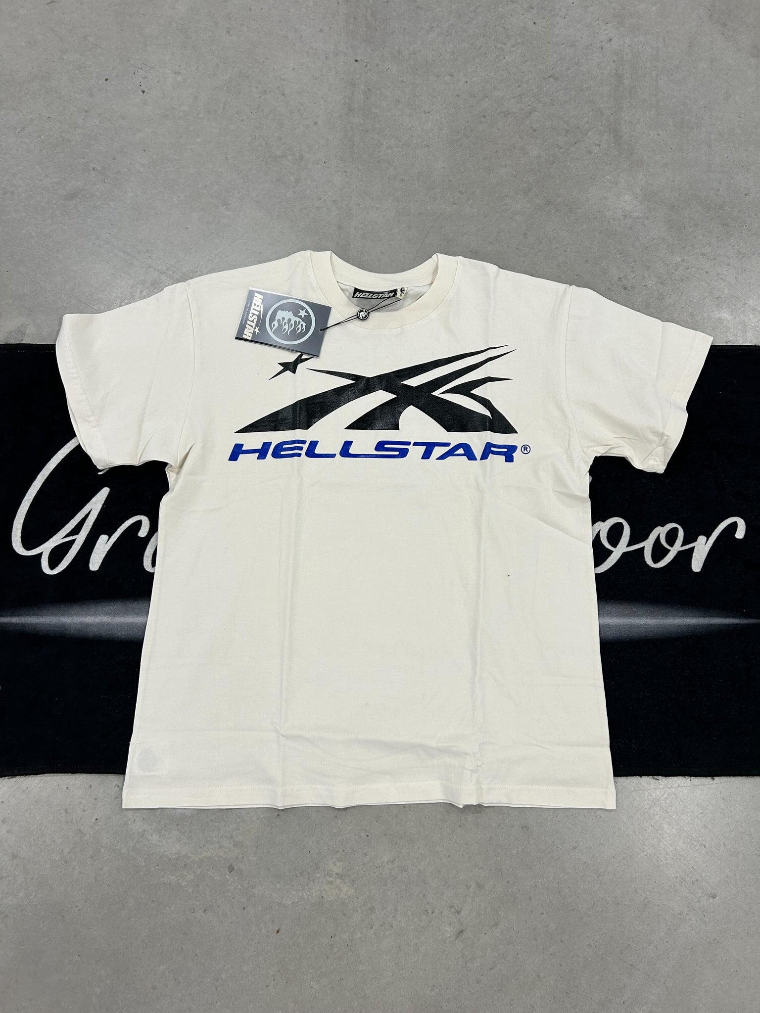 Hellstar "Black Blue Print White " shirt