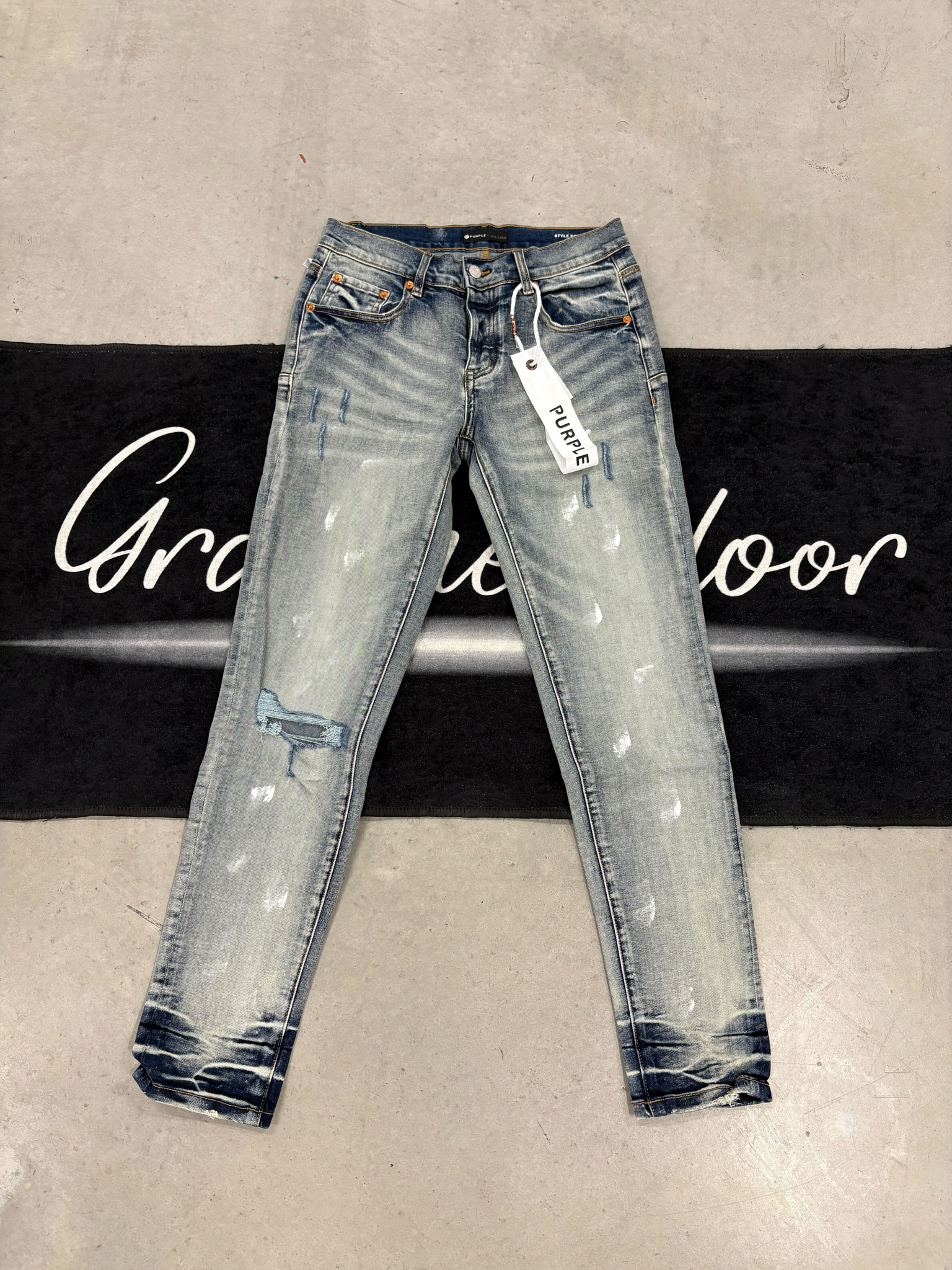 Purple ‘’Washed Paint’’ Jeans