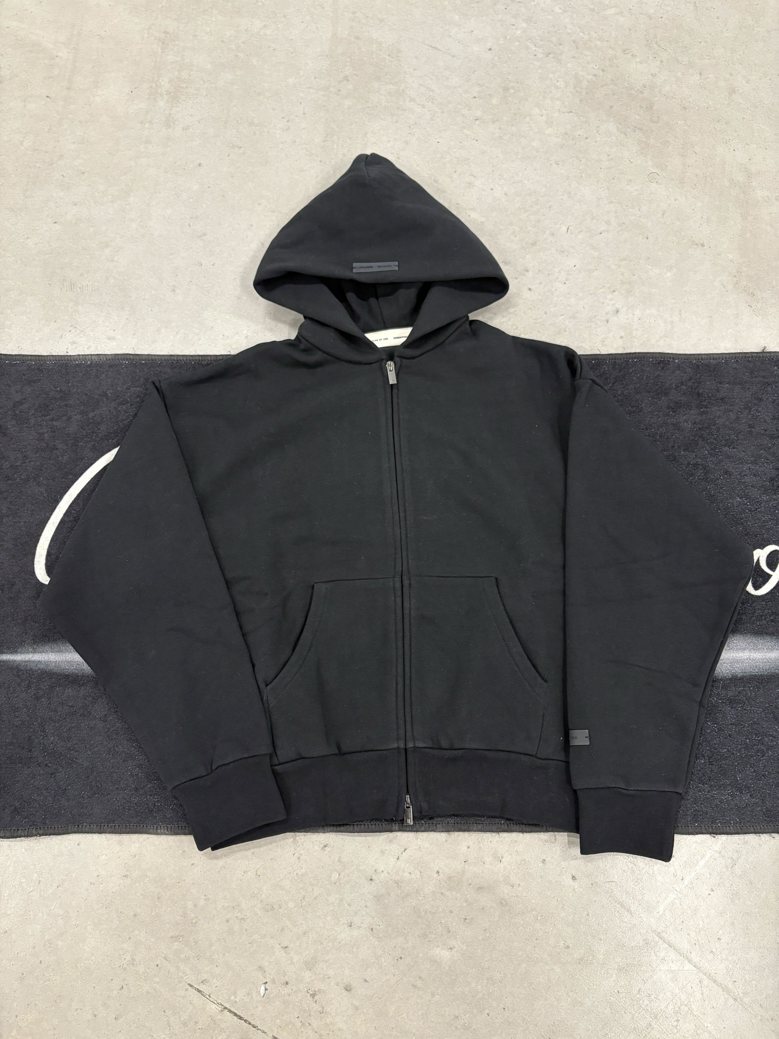 Essentials “Jet black 2025” Zip up Hoodie