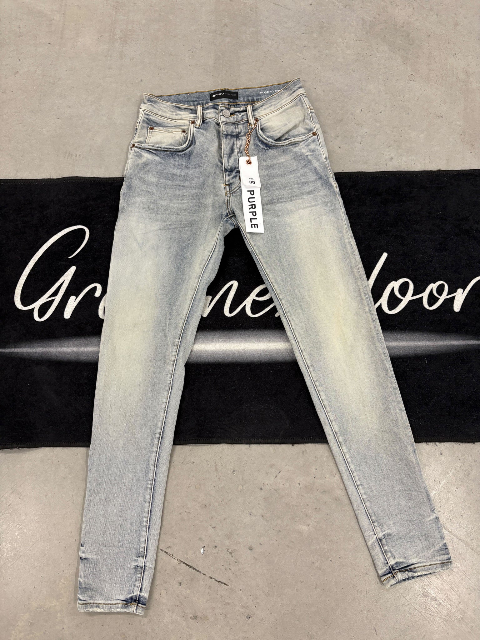Purple "Washed Blue" Jeans