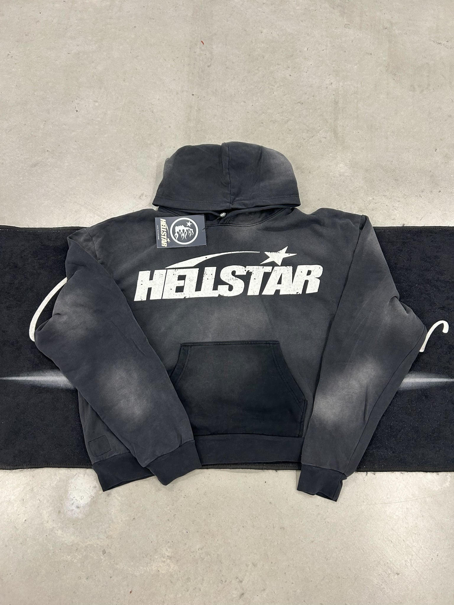 Hellstar "Acid Grey Black" hoodie