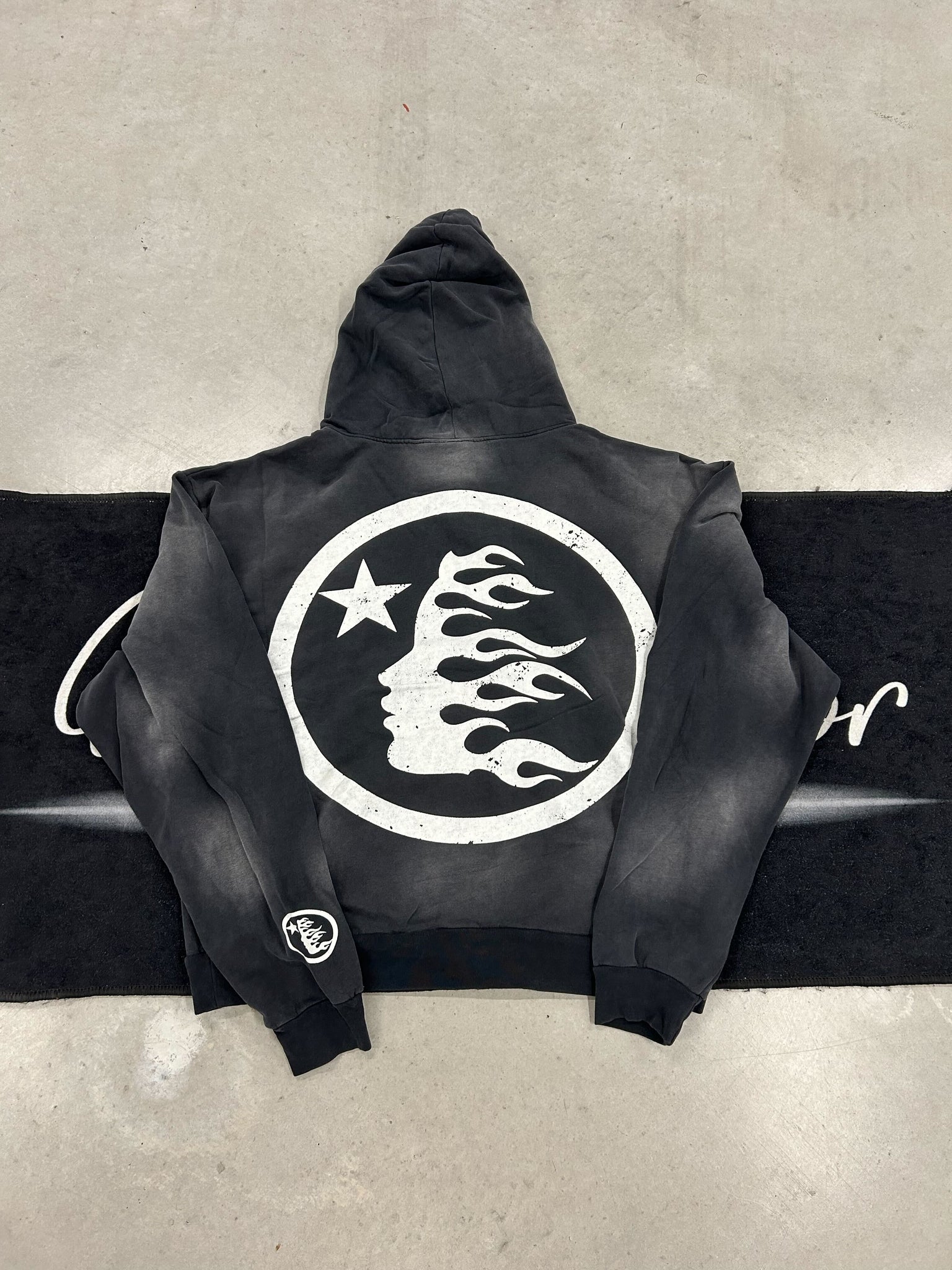 Hellstar "Acid Grey Black" hoodie