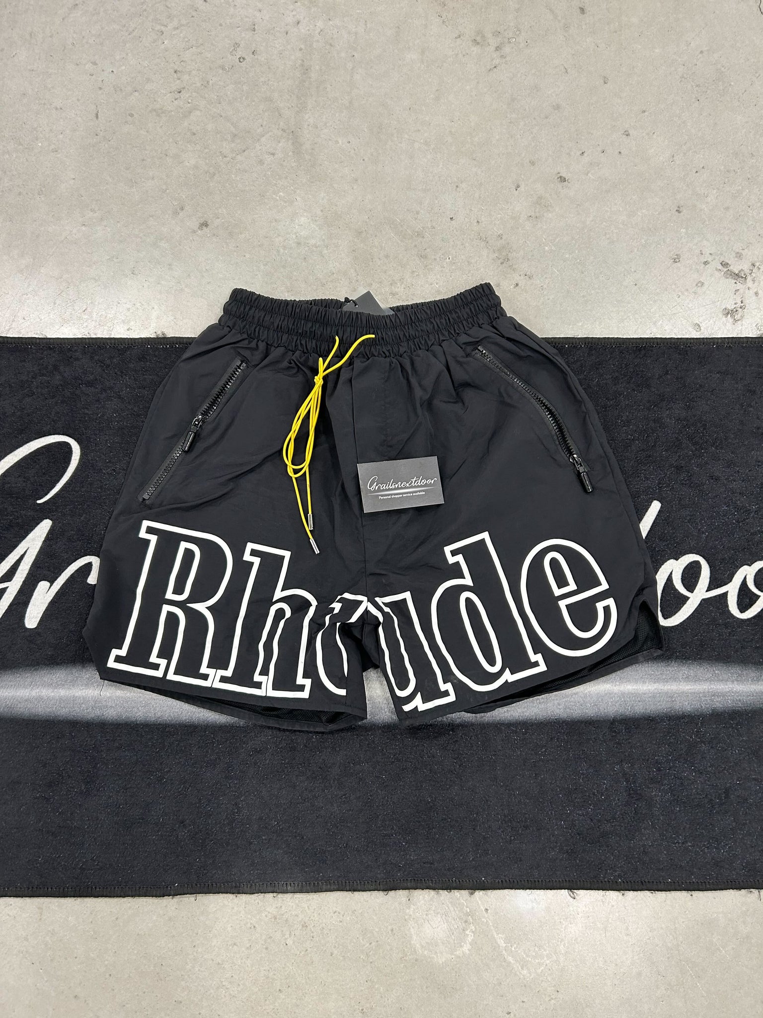 Rhude "black printed' short