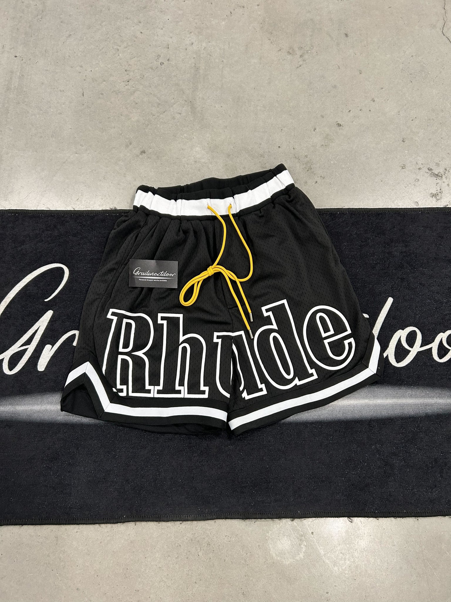 Rhude "black with print" short