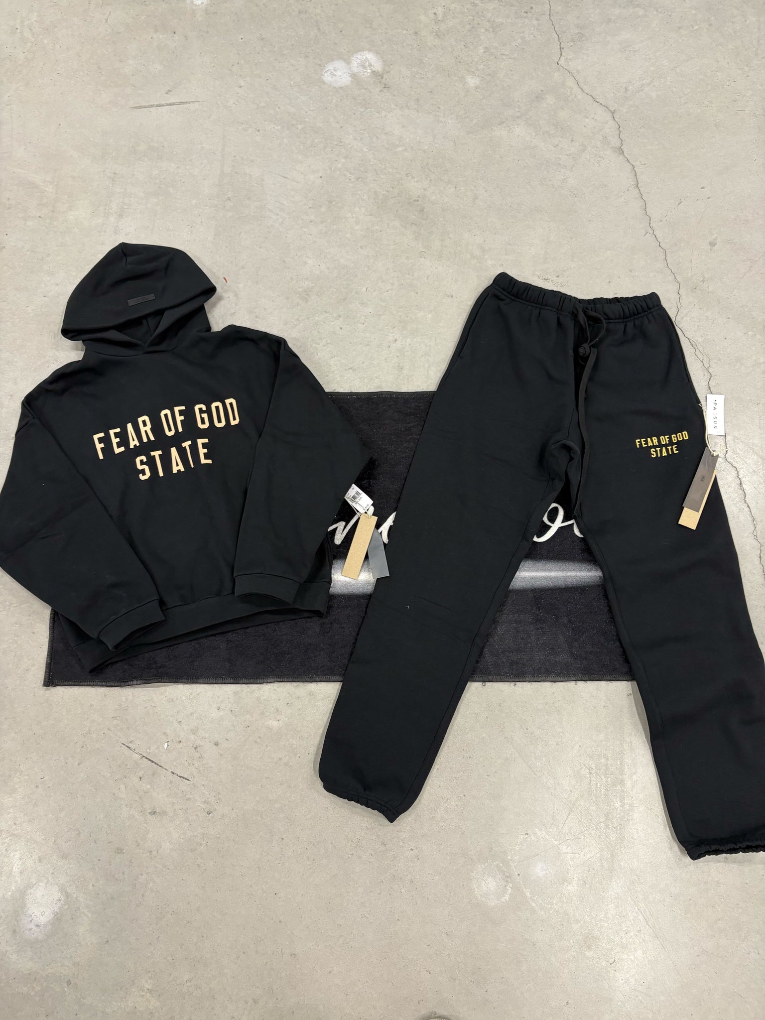 Essentials Black State Tracksuit