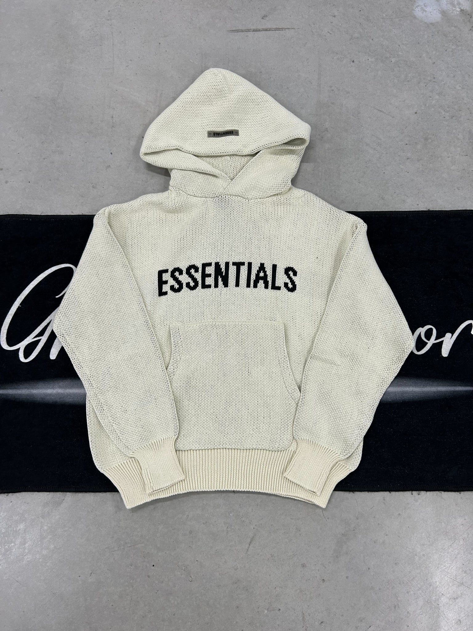 Essentials "Knit Cream" hoodie