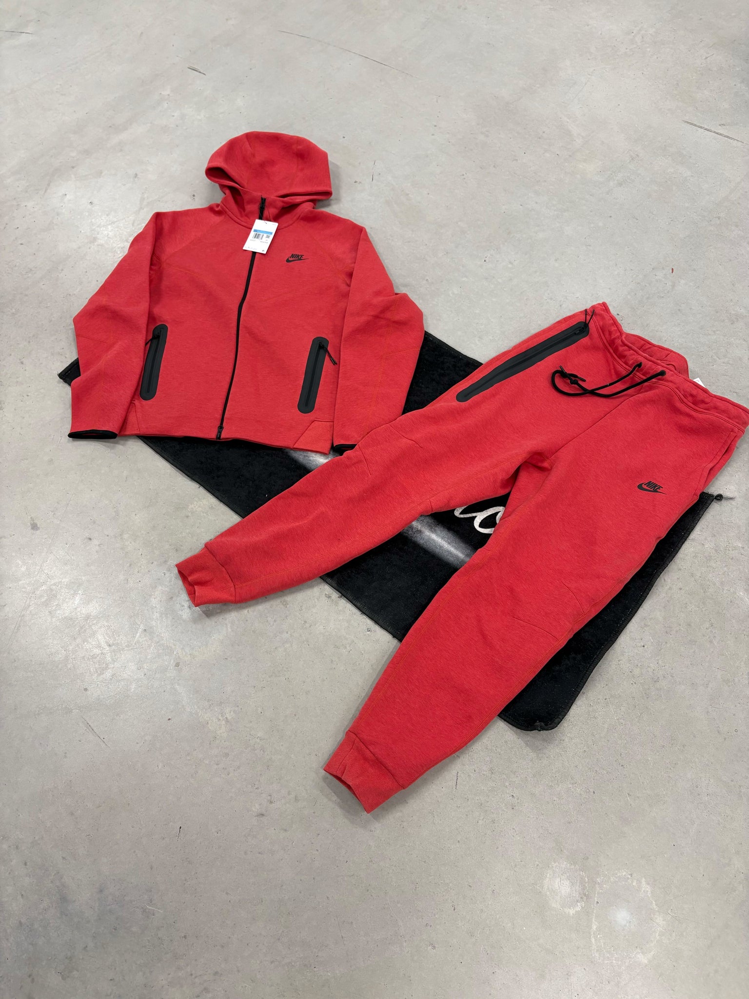 Nike Red Tech Fleece Tracksuit