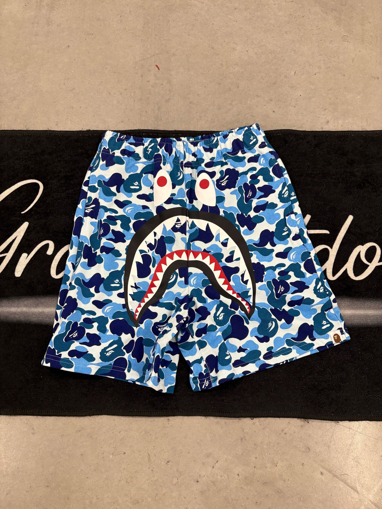 Bape "Sky Blue Camo" shorts