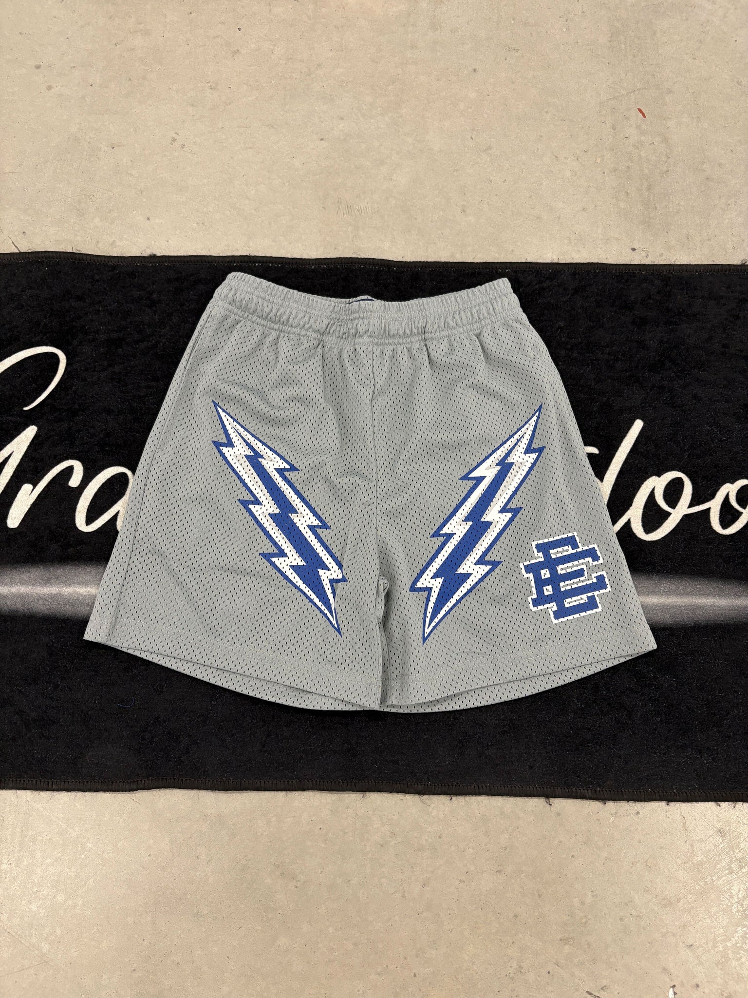 Eric Emmanuel “grey blue lightning” shorts