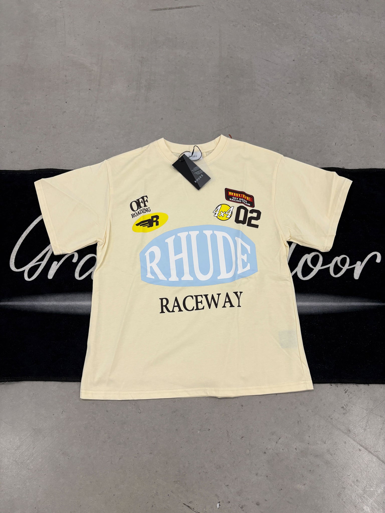 Rhude Off Raceway Rhude “raceway cream” shirt – GRAILS NEXT DOOR