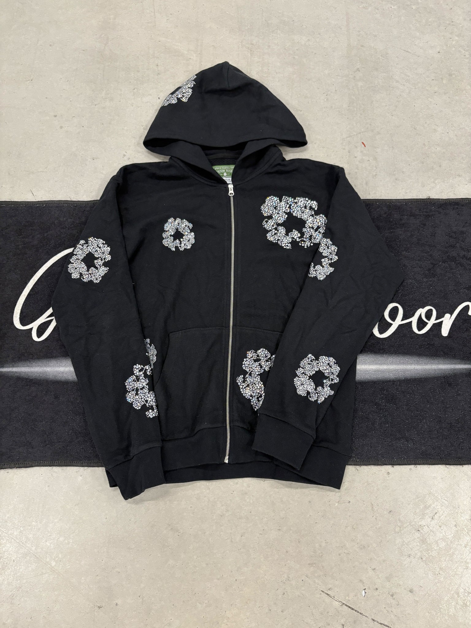 Denim Tears "Black Rhinestone" Hoodie (used)