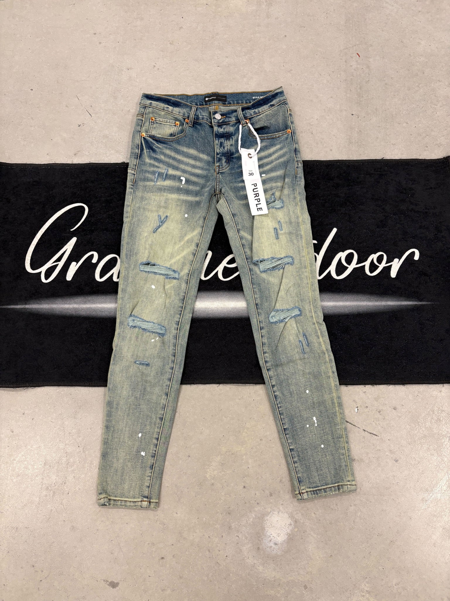 Purple "faded distressed" jeans