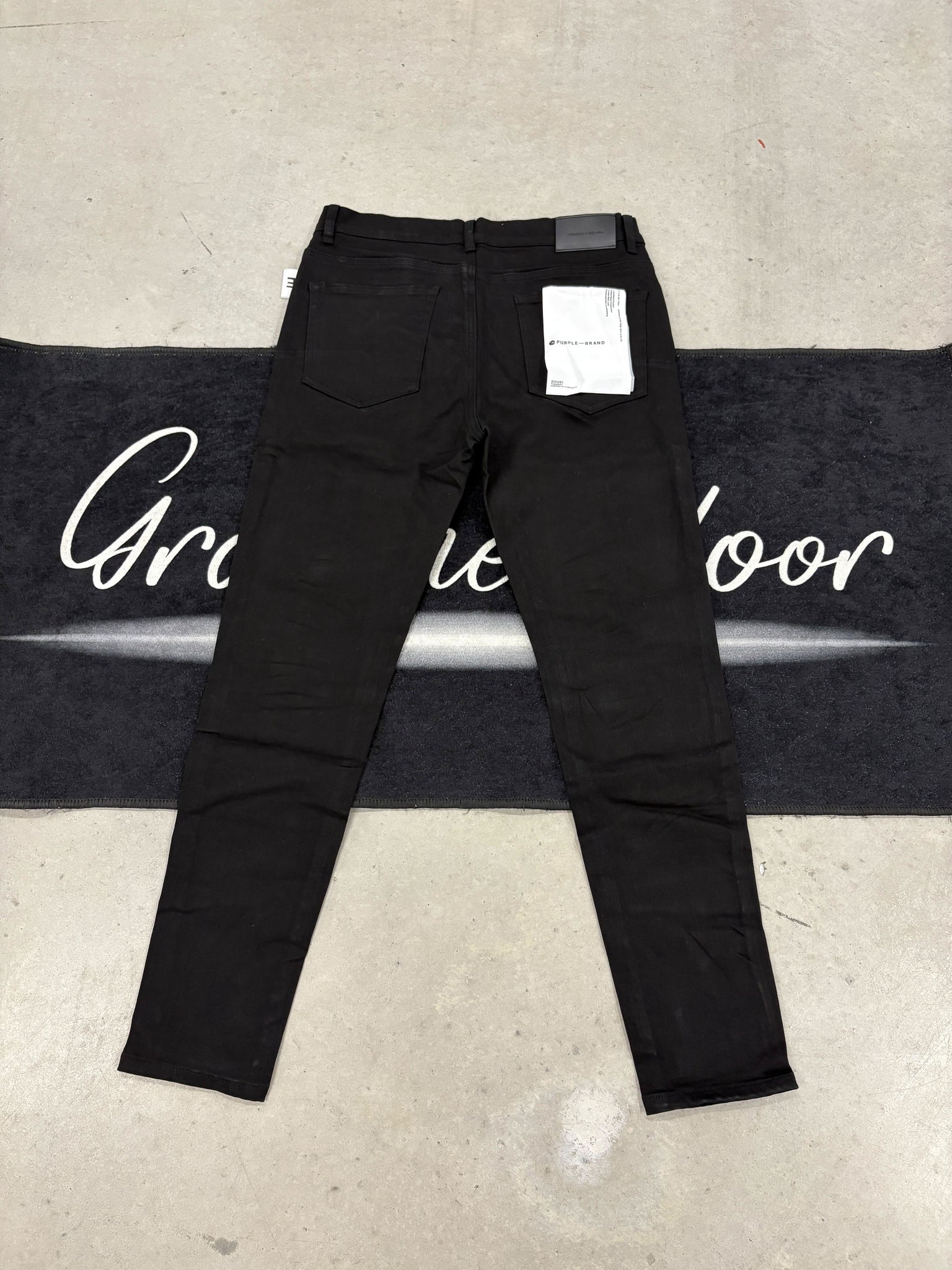 Purple "plain black" jeans