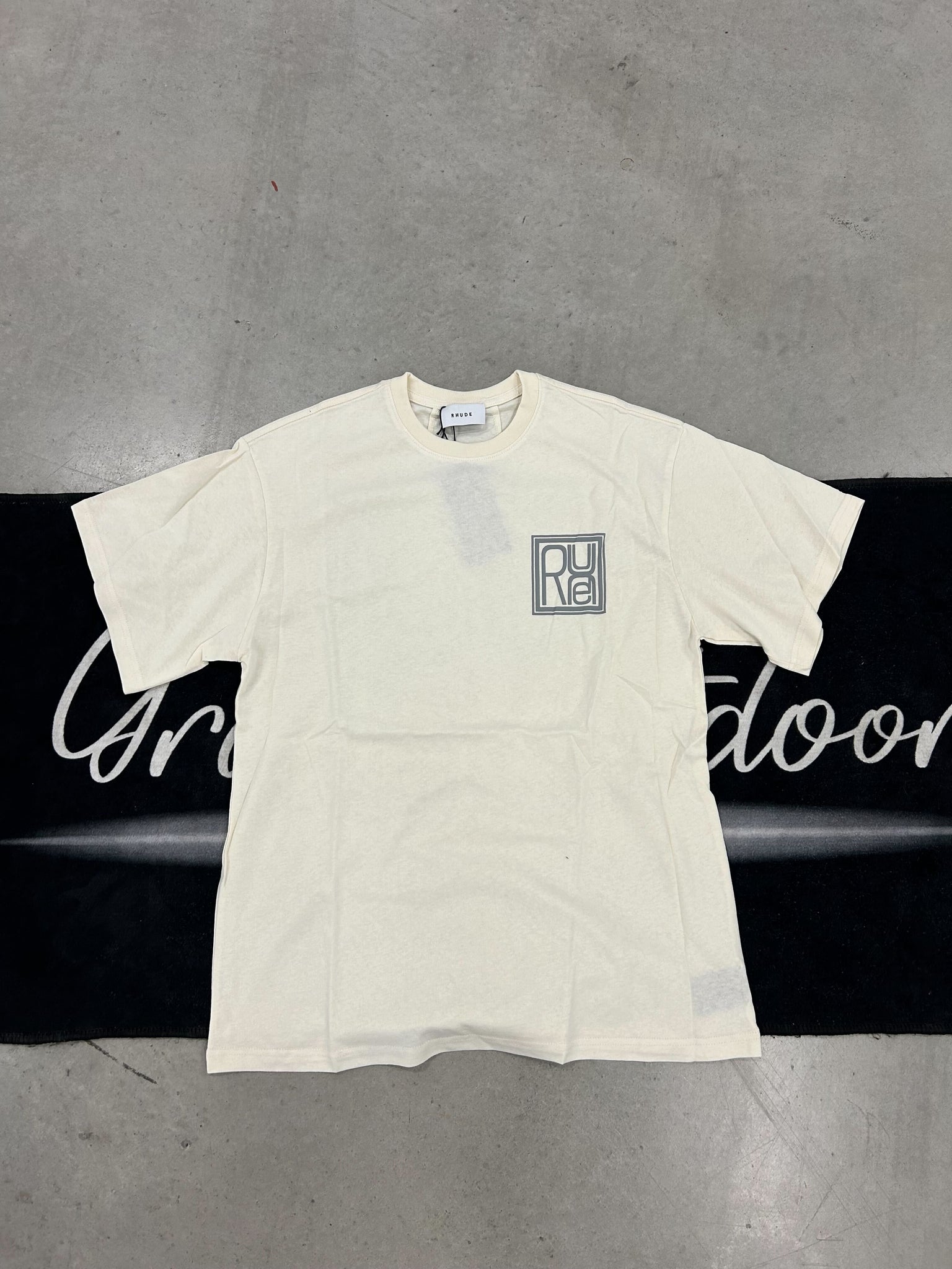 Rhude "With Square Logo Cream" shirt