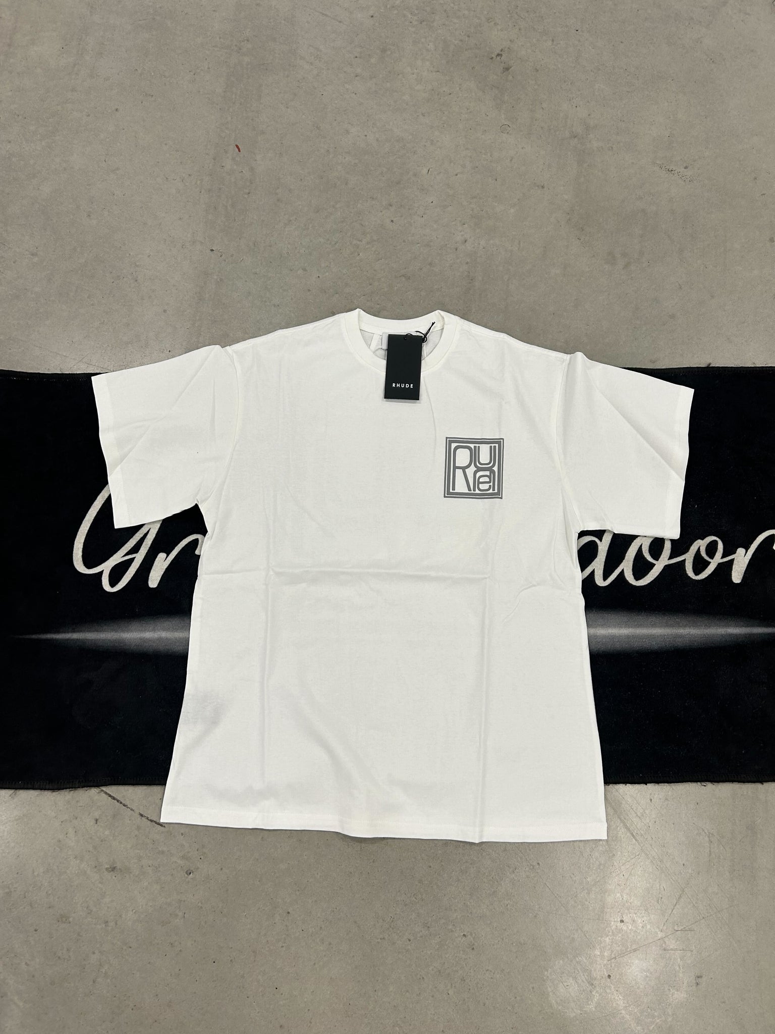 Rhude "With Square Logo White" shirt