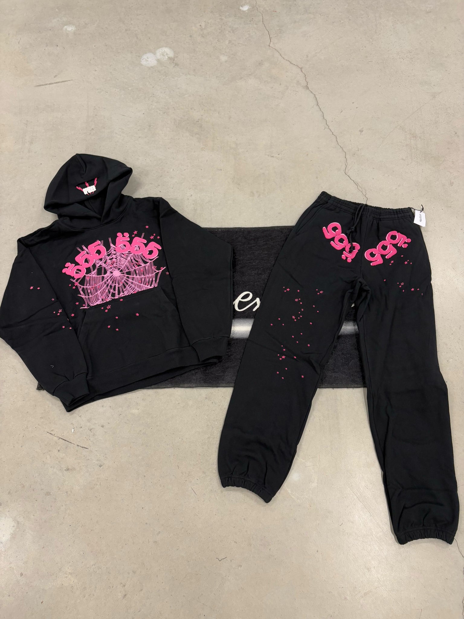 Sp5der Black 555 Tracksuit