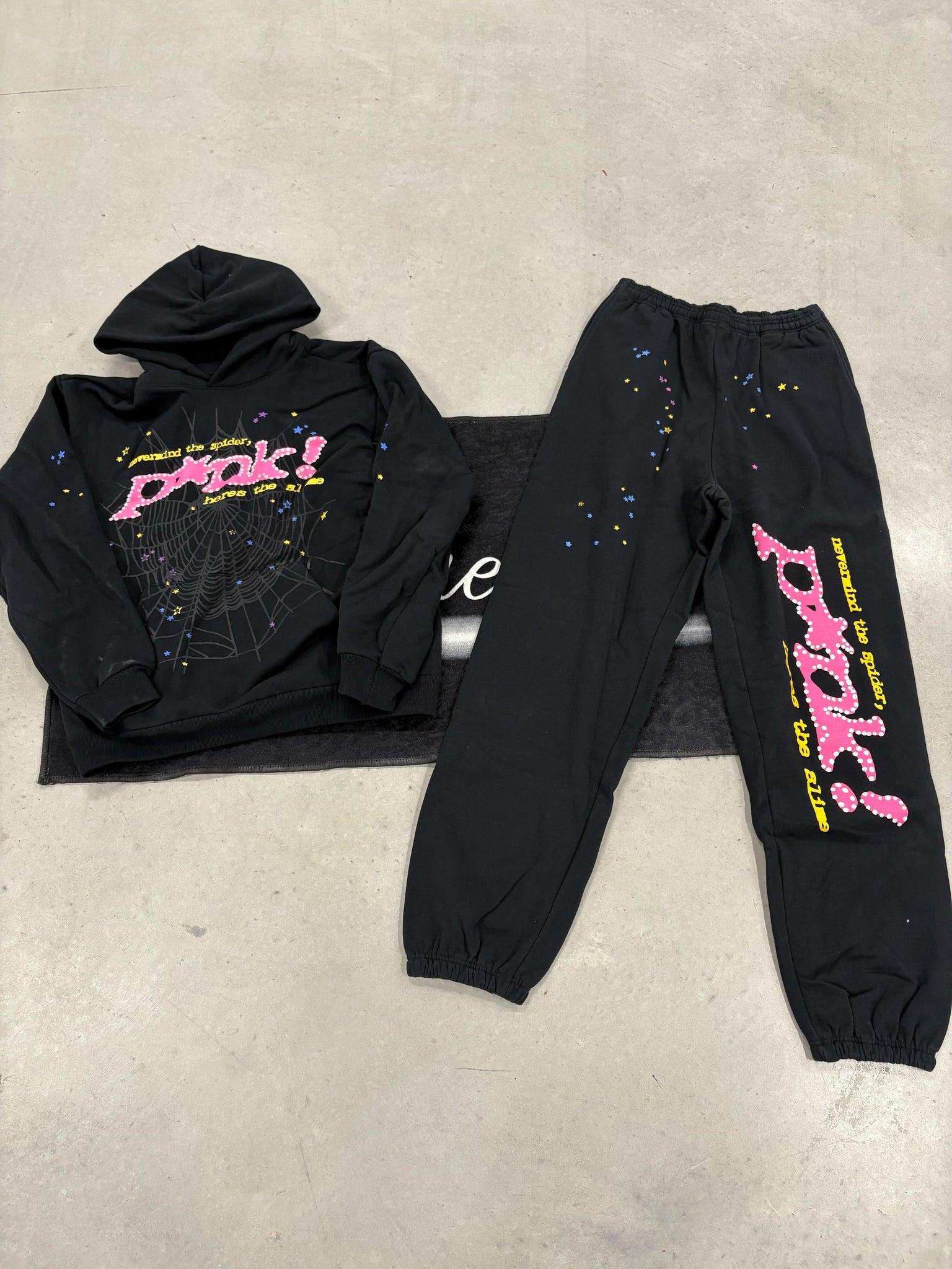 Sp5der Black P*nk Tracksuit