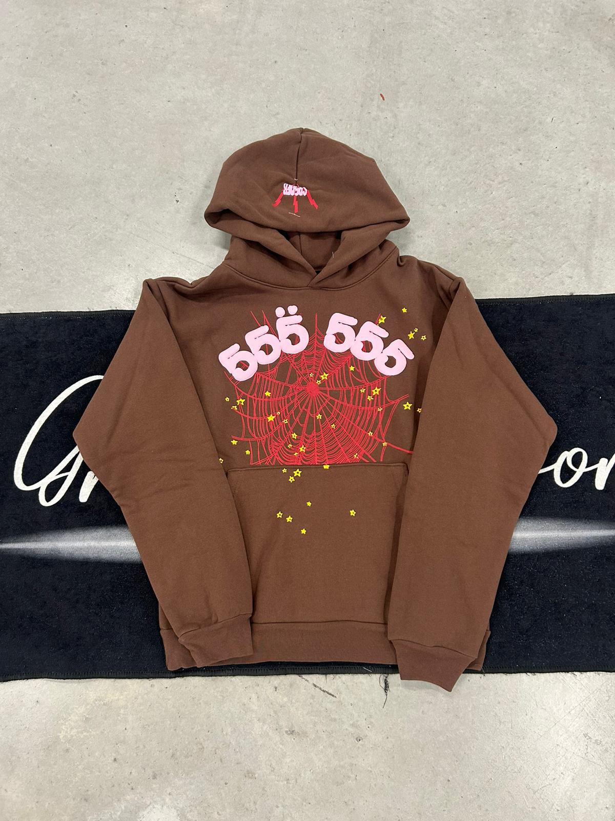 Sp5der "brown 555" hoodie