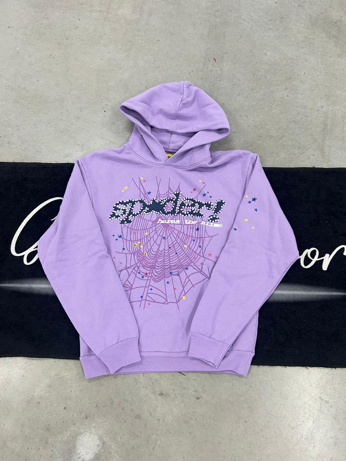 Sp5der "purple açai" hoodie