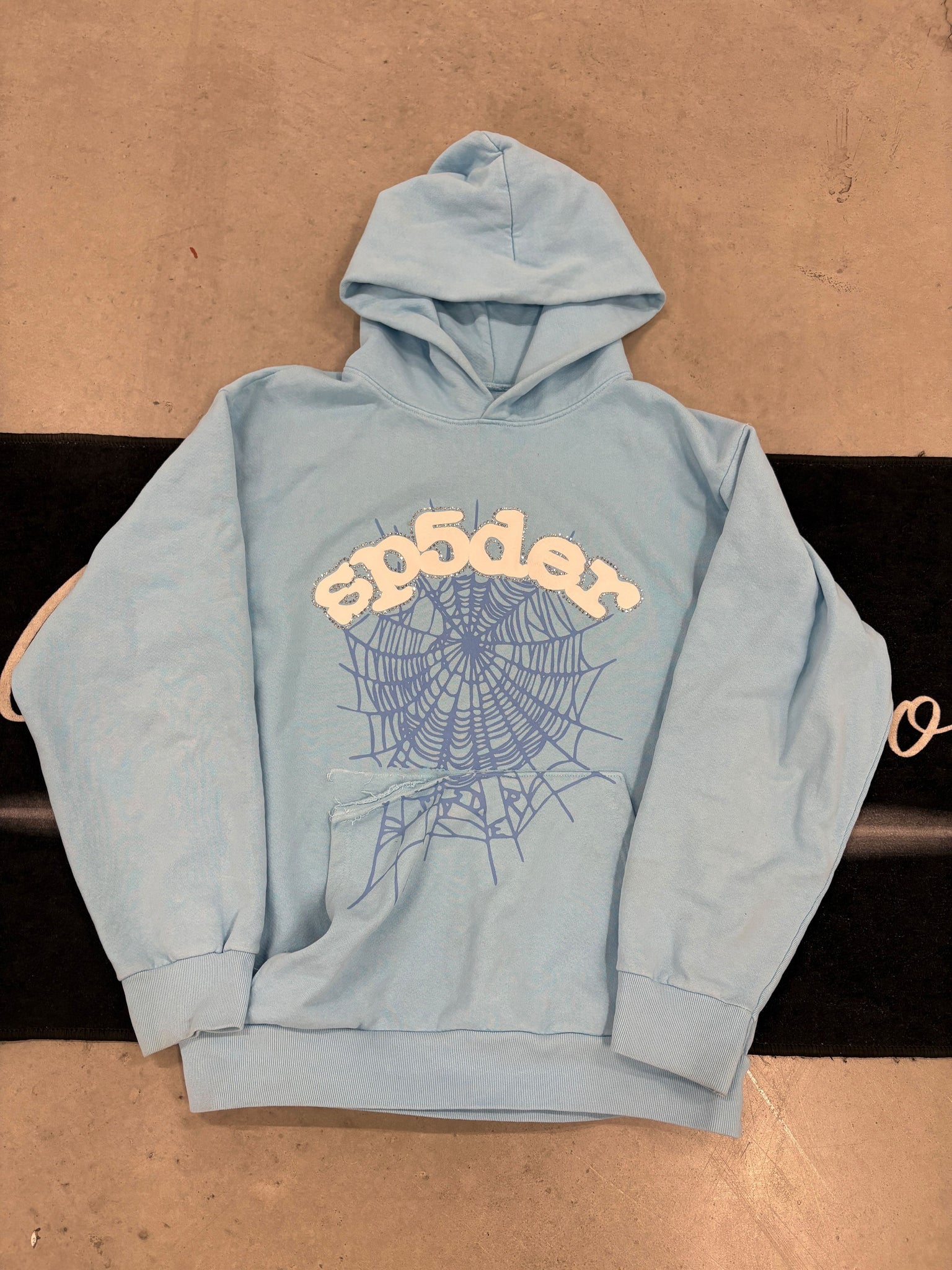 Sp5der "Sky Blue" hoodie (used)
