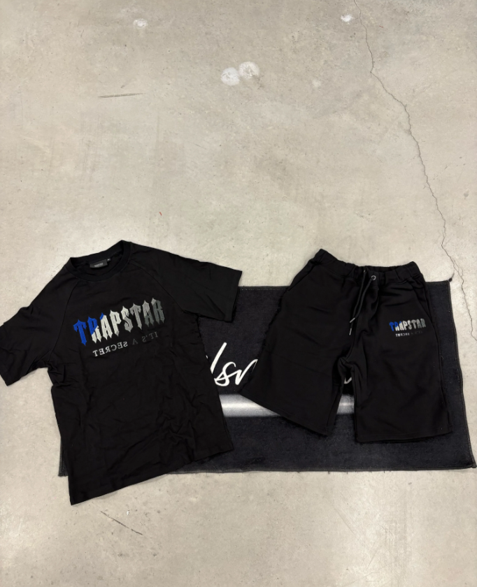 Trapstar It's A Secret Black Shirt and Short Set