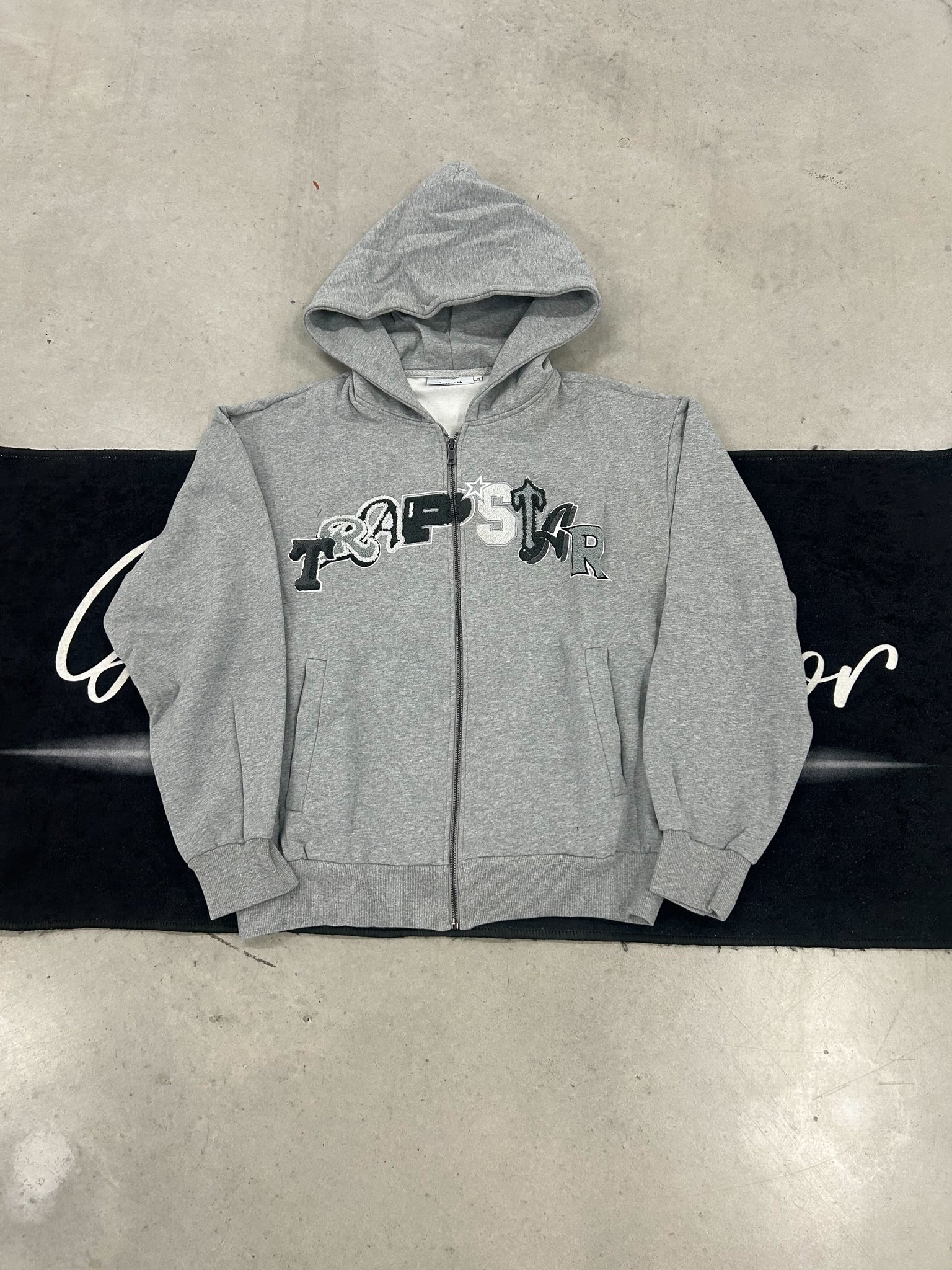 Trapstar "grey zip up" hoodie