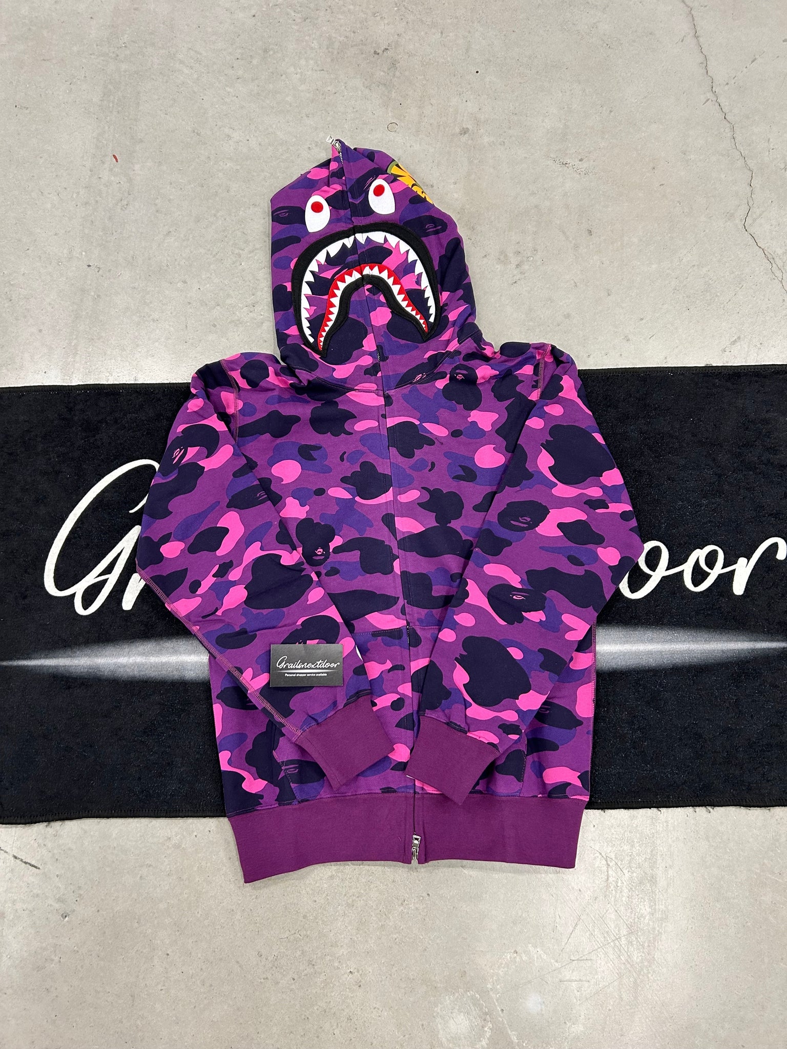 Bape "purple" shark zip up