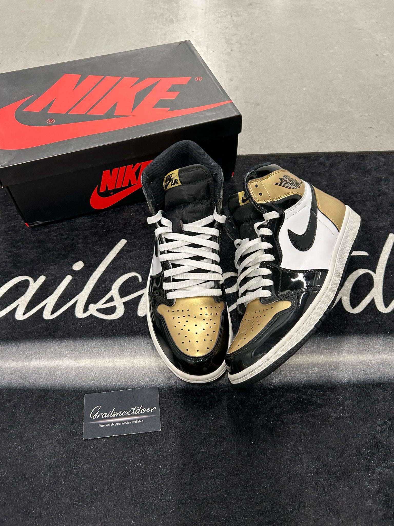 Jordan 1 "Patent Gold Toe"