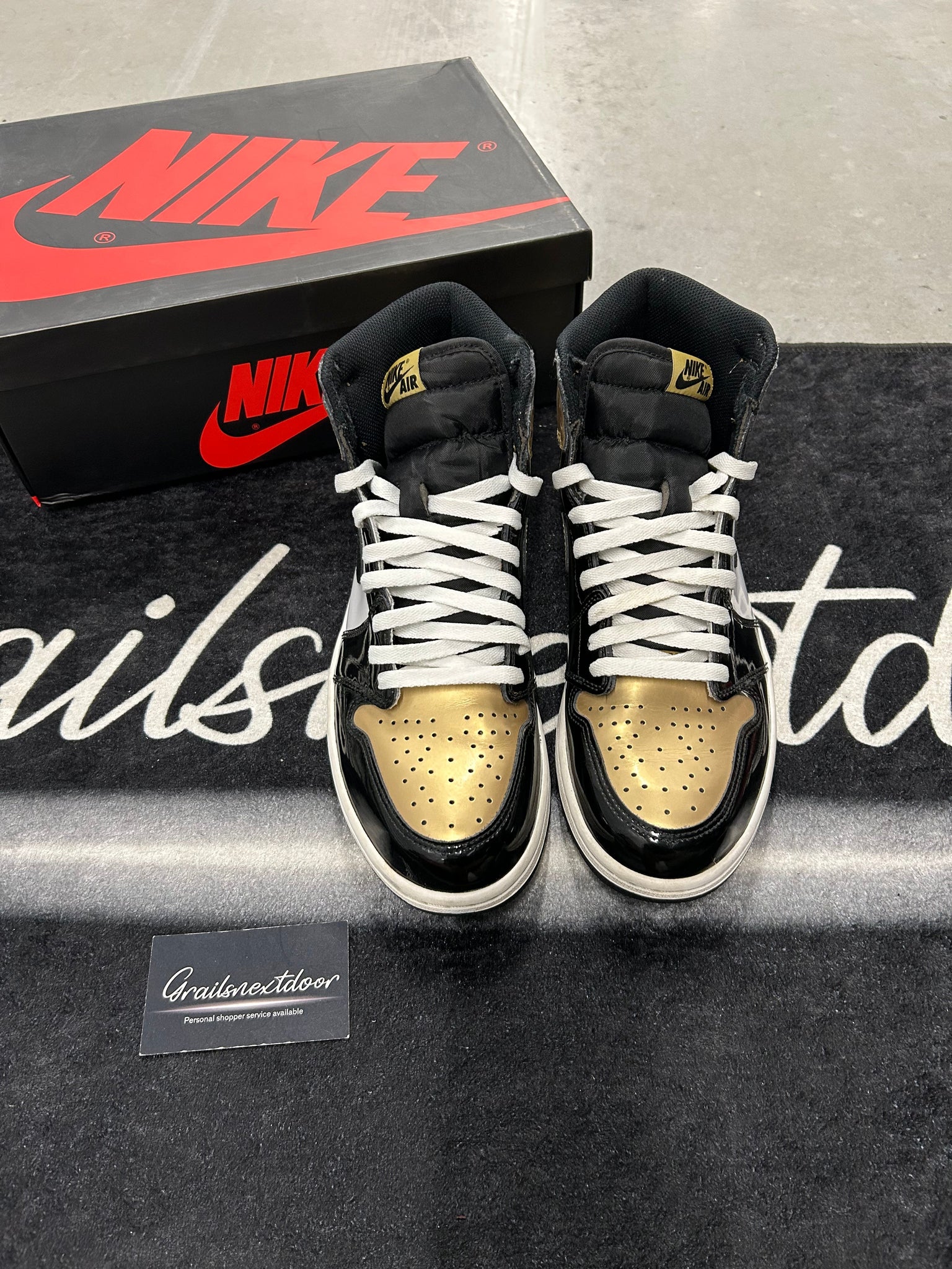 Jordan 1 "Patent Gold Toe"