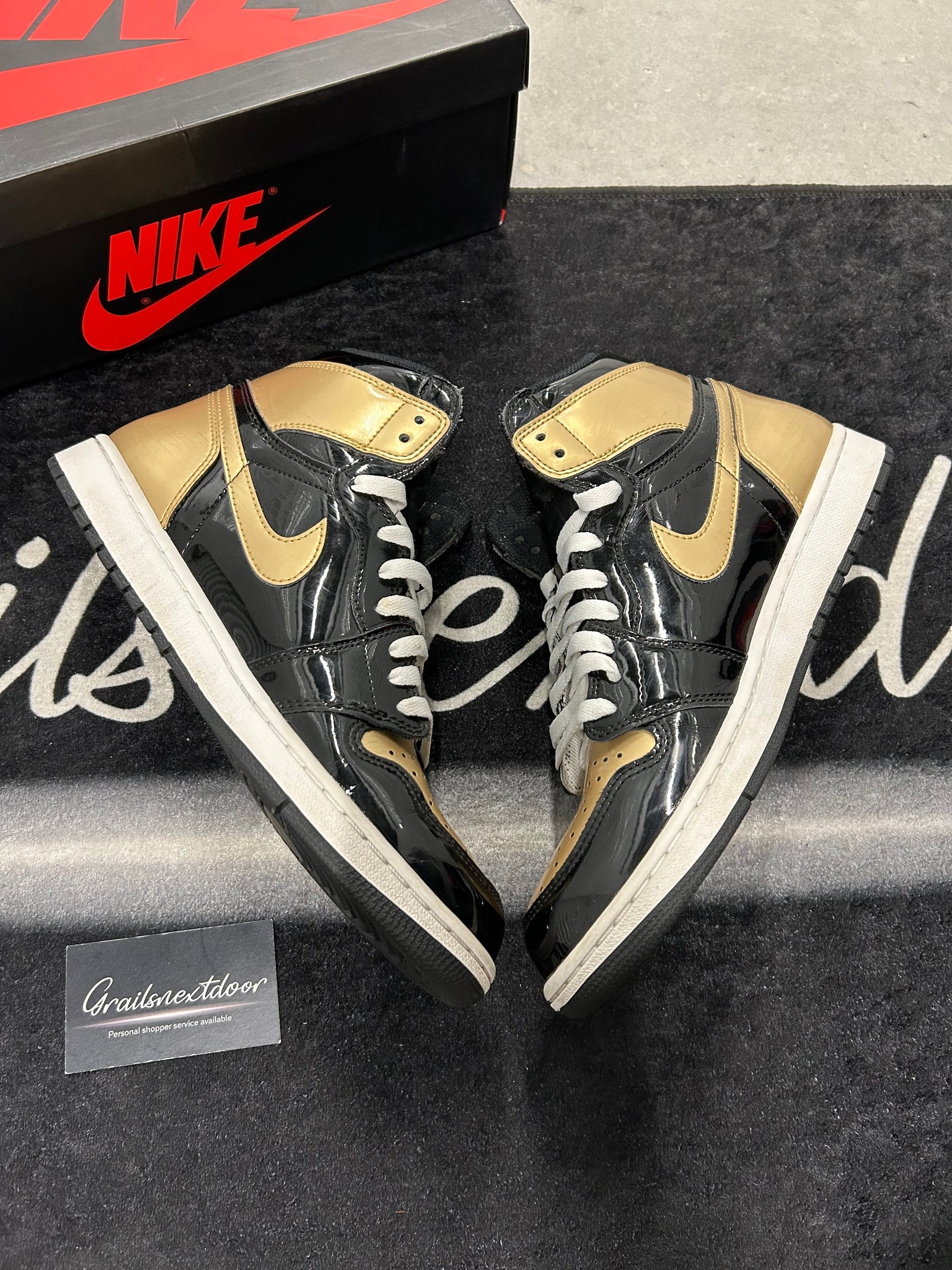 Jordan 1 "Patent Gold Toe"