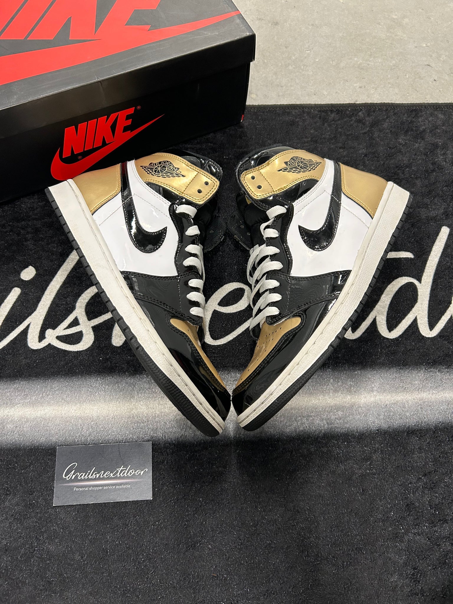 Jordan 1 "Patent Gold Toe"