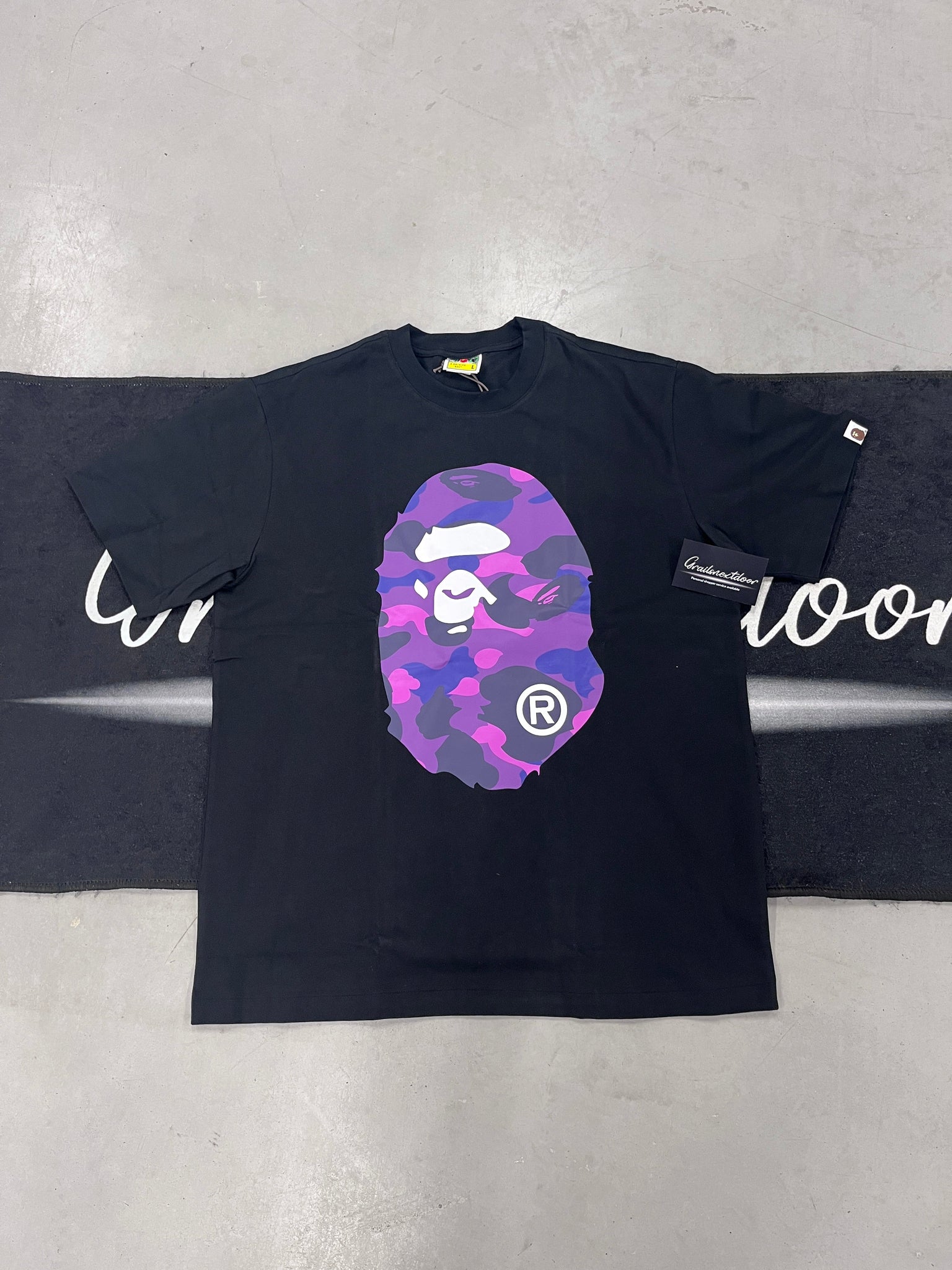 Bape "purple print  black" shirt