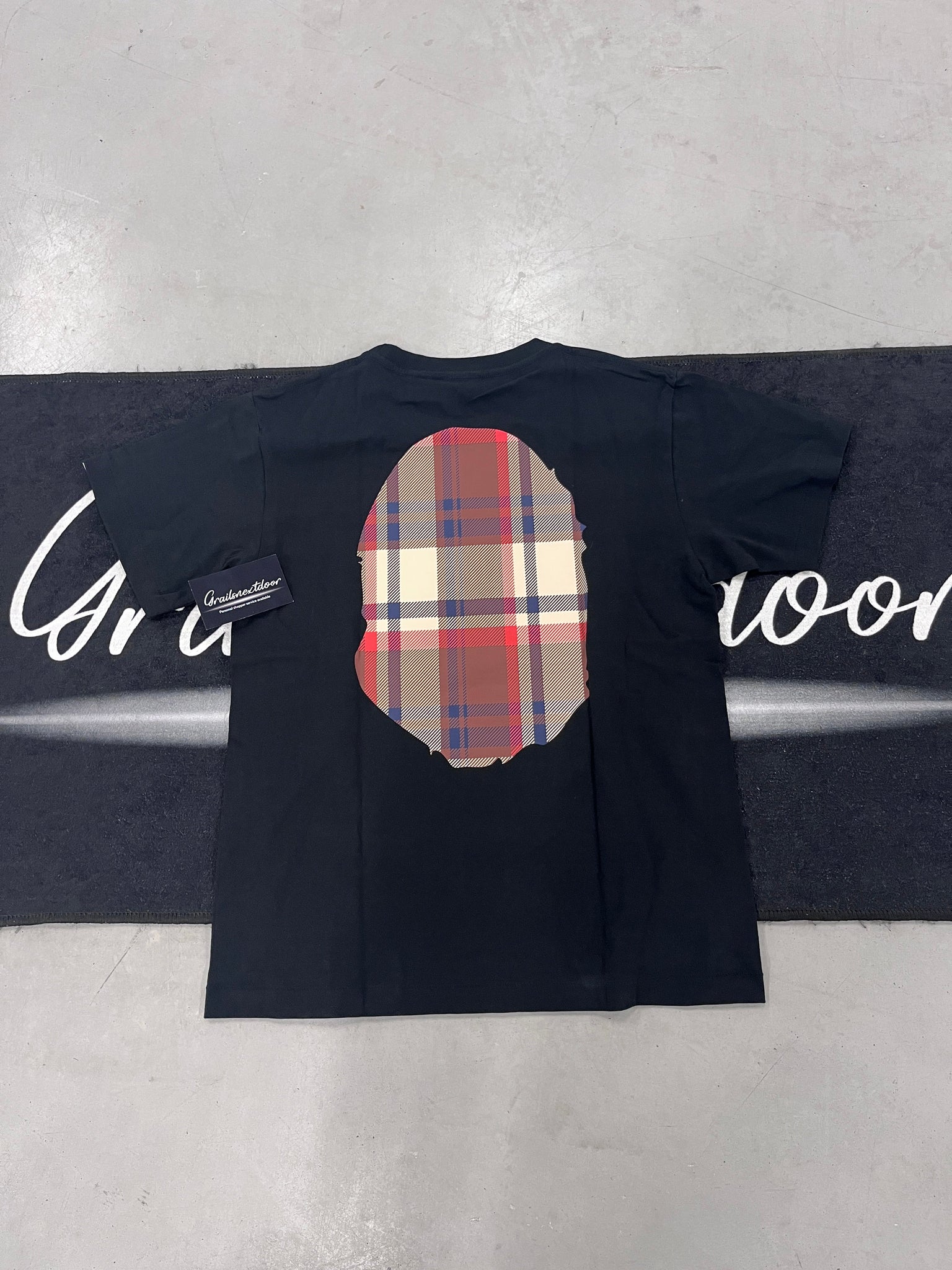 Bape "burberry print black" shirt