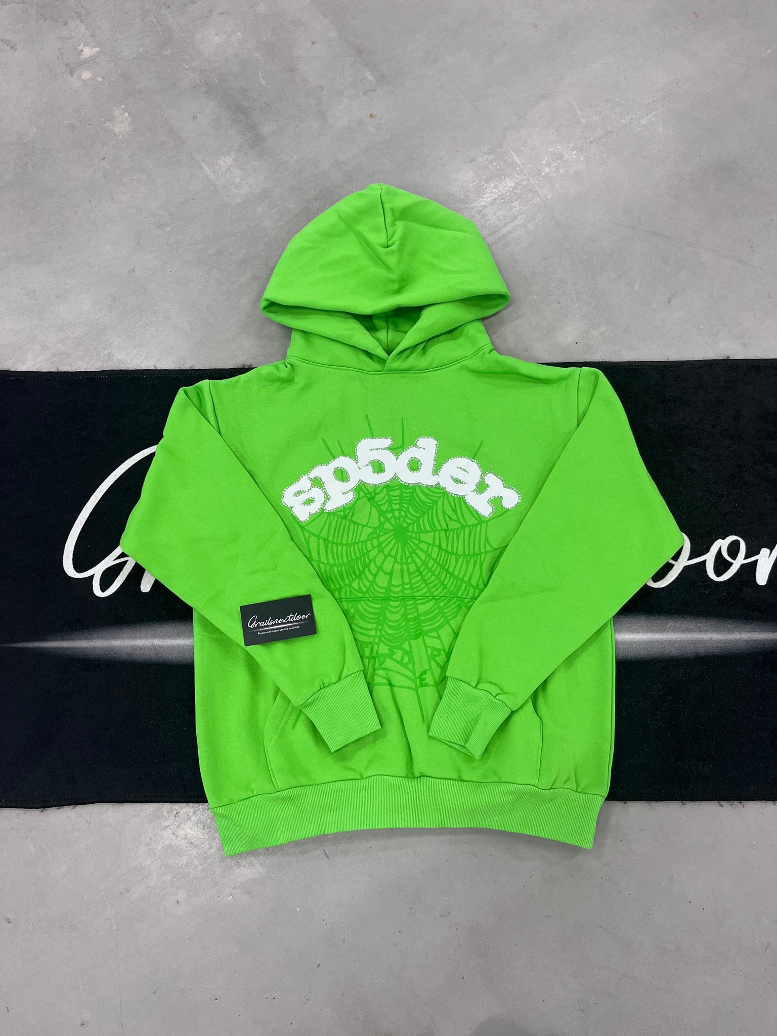 Sp5der "slime green" hoodie